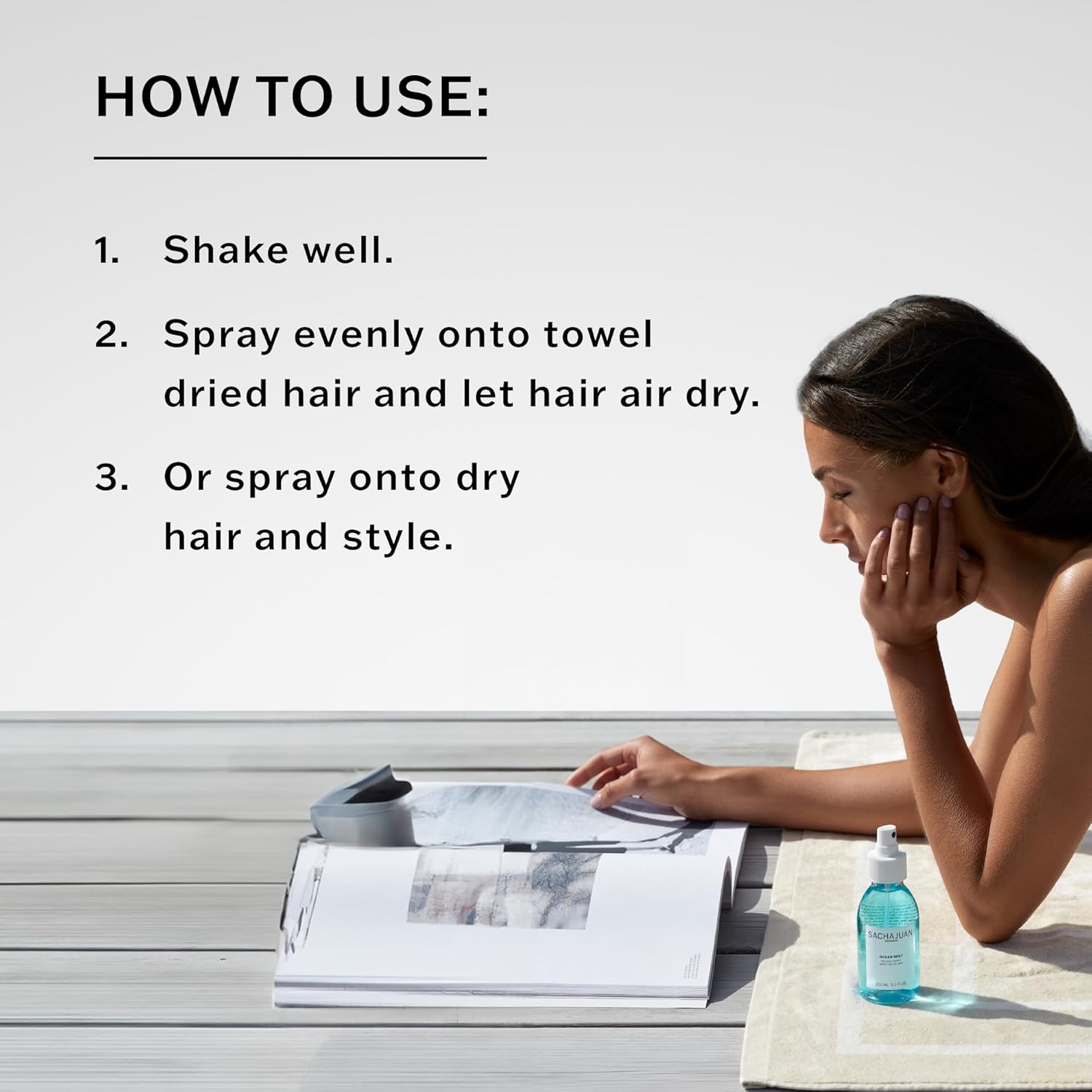 Buy now SACHAJUAN Ocean Mist Sea Salt Spray, Wave, Texture, Grip & Volume for Texturizing Beach Waves, Matte Finish at indiglob india