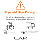CAP Threaded Barbell Set with 100 LB Cement Grip Plates | 47" Threaded Bar, 25LB / 15LB / 10LB Grip Plates, Star Collars, Home Gym Weight Set for Strength Training