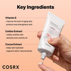 COSRX Vitamin E Sunscreen SPF 50, Natural Glow, for Oily Skin, 1.69 fl oz | Hydrating Face Sunscreen, Lightweight, Non-Sticky, No White Cast, Beach Essentials, Travel Essentials, Korean Skincare