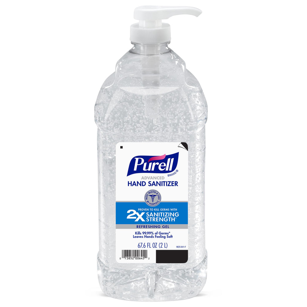 Purell Advanced Hand Sanitizer Refreshing Gel, Clean Scent, 2-Liter Pump Bottle (Pack of 1) - 1015-04-CMR