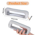 Stylish small clear makeup bag made of PU leather. Perfect for cosmetics organization with a transparent design for easy visibility.