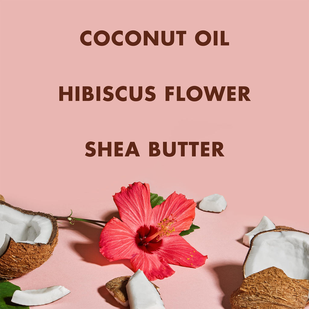 SheaMoisture Coconut & Hibiscus Curl & Shine Shampoo & Conditioner for Bouncy Curls, Frizz Control, 16 Oz Ea