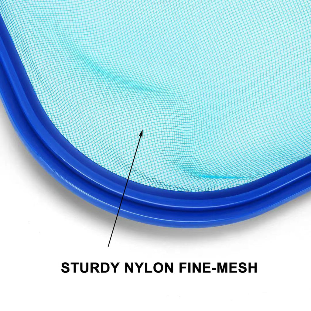 Pool Skimmer Net with Adjustable 17-40" Telescopic Pole - Fine Mesh Net - Leaf Skimmer for Cleaning Surface of Swimming Pools, Hot Tubs, Spas and Fountains