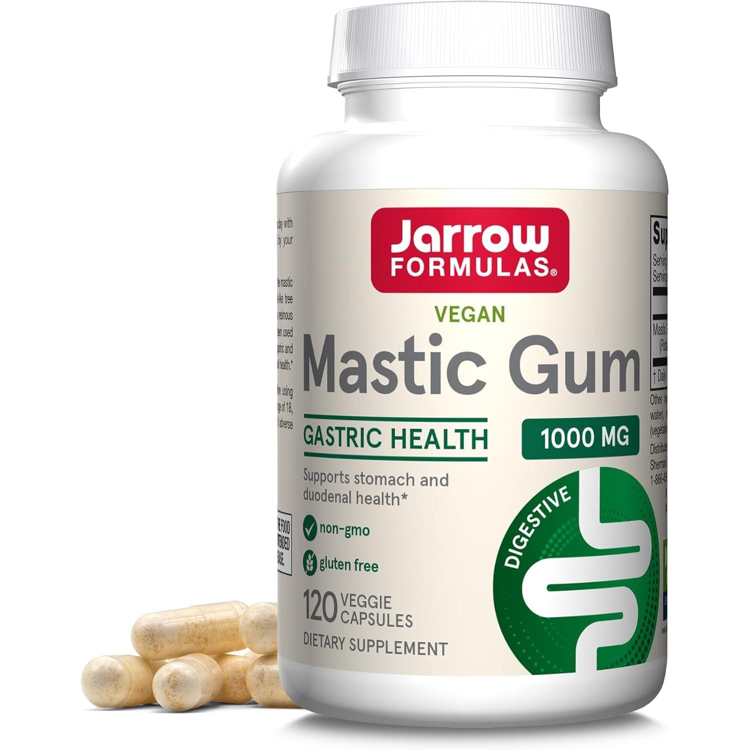 Buy now Jarrow Formulas Mastic Gum 1000 mg - 60 Veggie Caps - Natural Formula Supporting Stomach, Duodenal & Oral Health - 30 Servings 120 Count (Pack of 1) at indiglob india