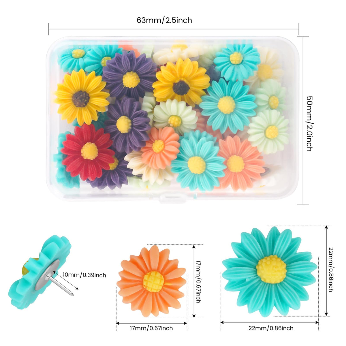 Temoyj Decorative Thumb Tacks 24 Pcs Colorful Cute Pushpins for CorkBoard,Feature Wall, Office Organization or Home¡­ (Butterfly)