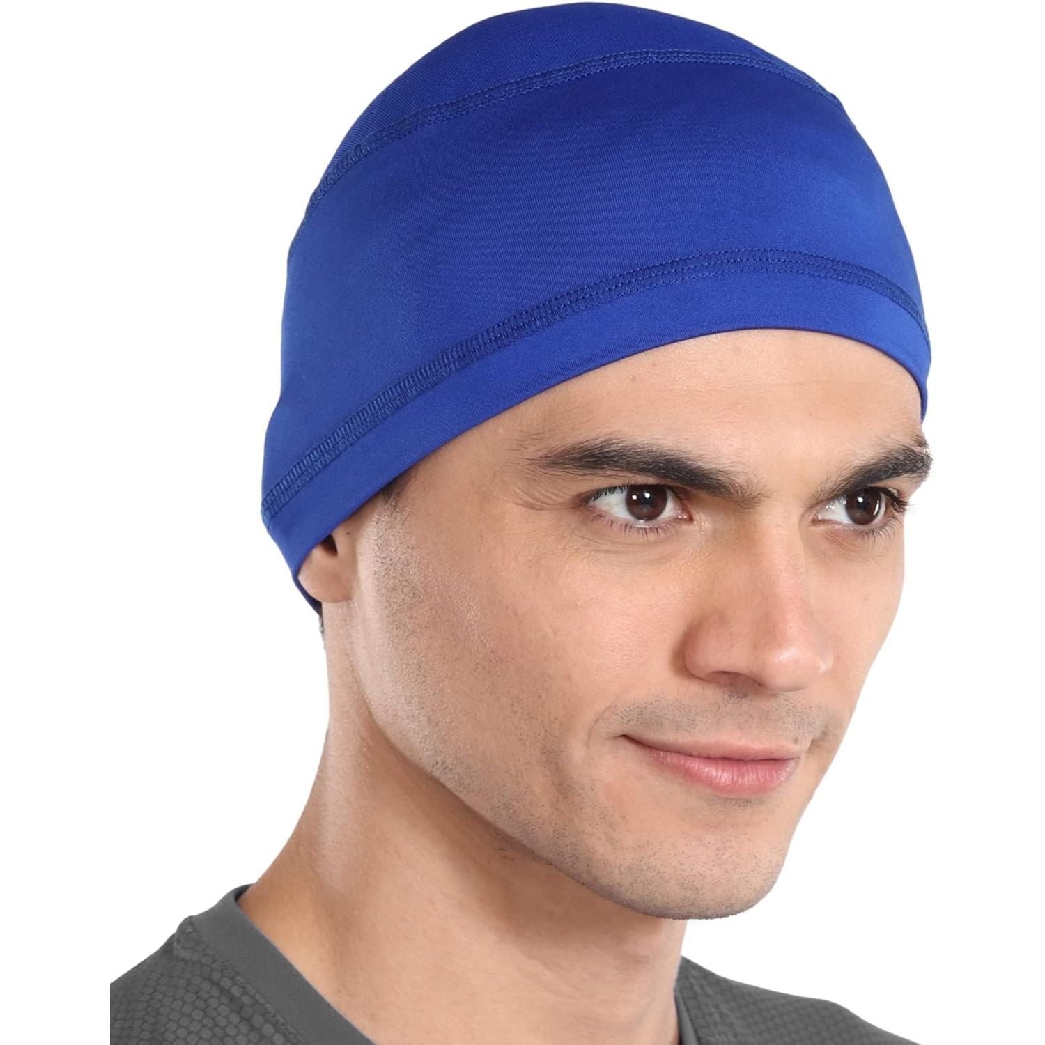 Buy now Cooling Skull Cap for Men - Hard Hat Liner, Cycling Cap, Head Caps for Men, Helmet Liner for Motorcycle One Size Blue at indiglob india