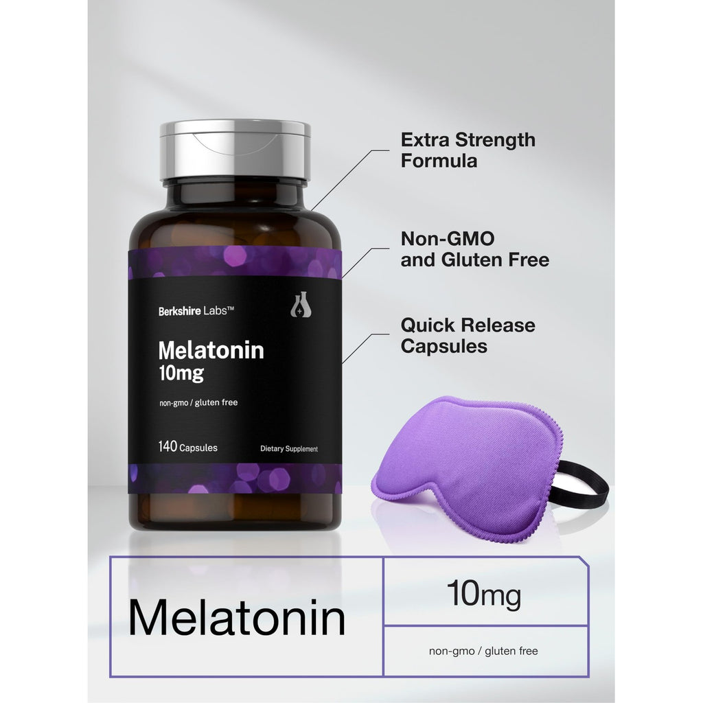 Horbäach Berkshire Labs Melatonin 10mg | 140 Quick Release Capsules