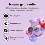 Lemme Sleep Gummies with 5mg Melatonin, 30-Day Supply | 5 mg Melatonin, Elderberry, Magnesium, L-Theanine, Chamomile, Lavender, Drug-Free Sleep Aid, Gluten & Gelatin Free, Non GMO