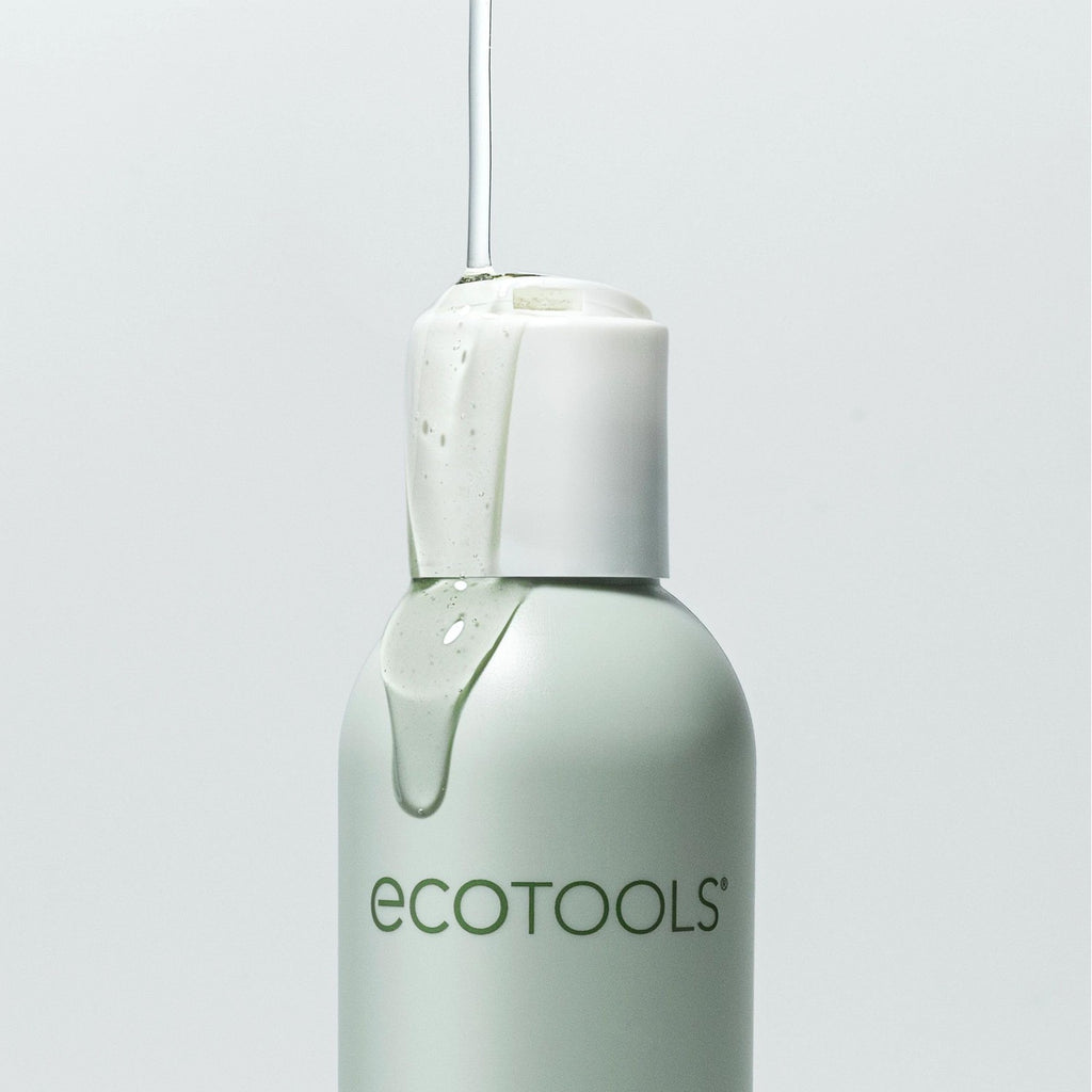 EcoTools Makeup Brush Cleanser + Sponge Shampoo, Fragrance-Free, 8 Fl Oz | Cleaner brushes and sponges, makeup brush soap for daily washing, beauty blender cleaner, plant based, sulfate free