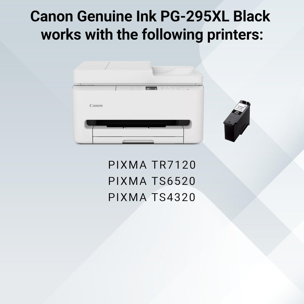 Canon PG-295XL Genuine Black Ink Cartridge, Compatible with TR7120, TS6520, TS4320