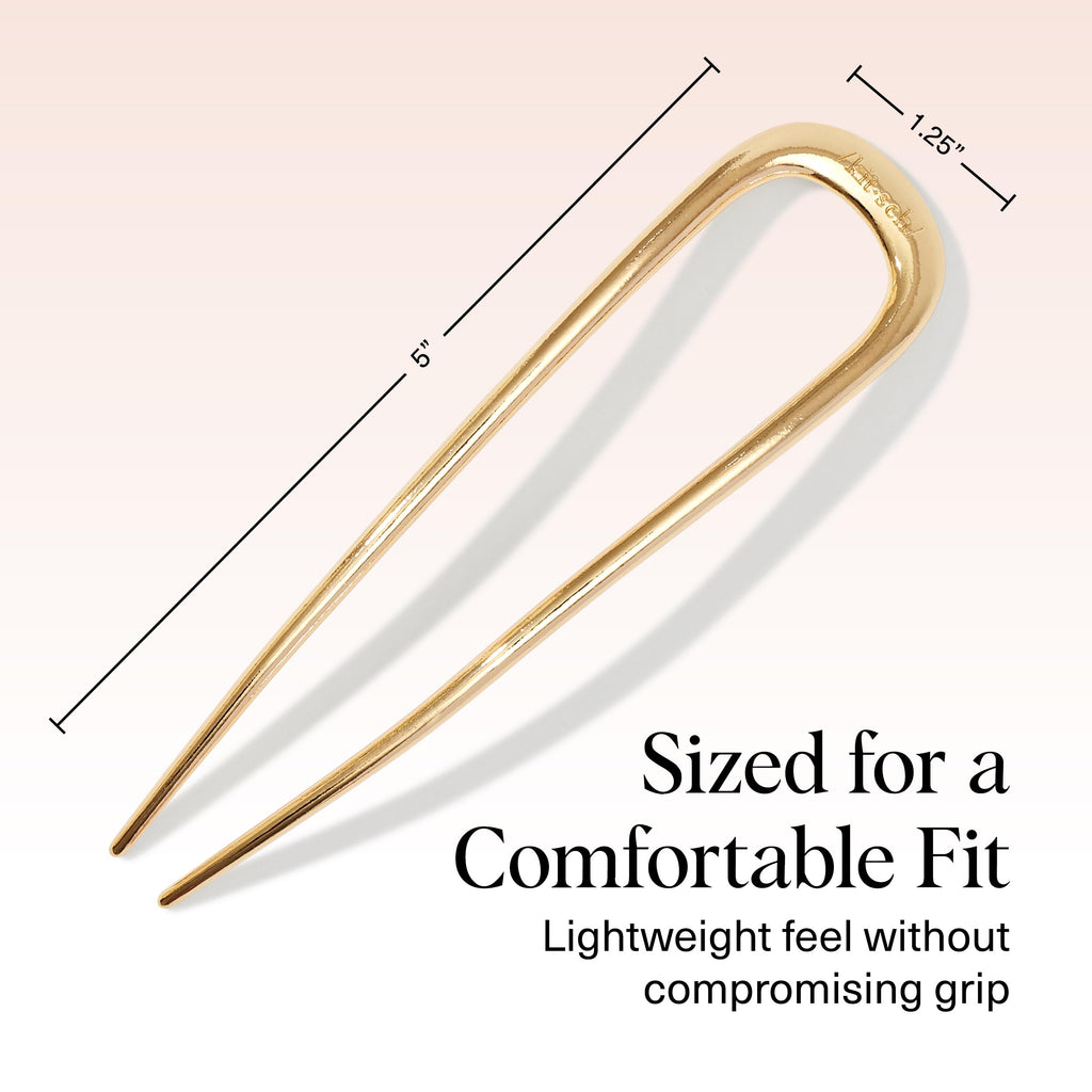 Buy now Kitsch French Hair Pins for Women â€“ Elegant & Durable Metal Hair Fork for Updos, Chignon, Bun & Twist Hairstyles, Secure Hold All Day, Comfortable Fit | Ideal Gifts for Women- Gold, 1pc at indiglob india