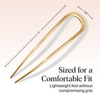 Buy now Kitsch French Hair Pins for Women â€“ Elegant & Durable Metal Hair Fork for Updos, Chignon, Bun & Twist Hairstyles, Secure Hold All Day, Comfortable Fit | Ideal Gifts for Women- Gold, 1pc at indiglob india