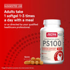 Buy now Jarrow Formulas PS100 Phosphatidylserine 100 mg, Dietary Supplement for Brain Health and Cognition Support, 60 Softgels, 20-60 Day Supply at indiglob india