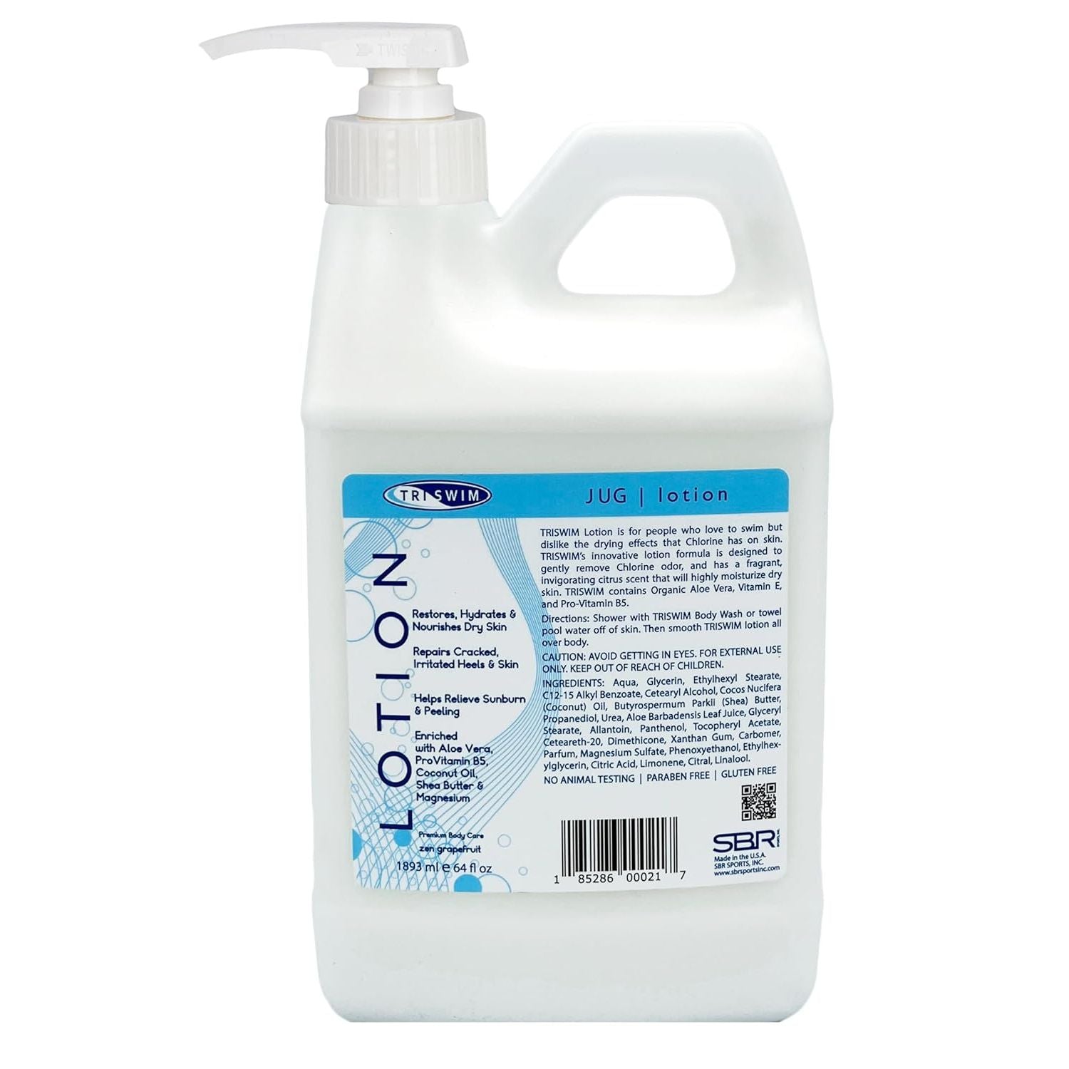 Buy now TRISWIM Swim Lotion 8.5oz | Neutralizes Chlorine, Bromine & Saltwater Odors | Hydrates & Soothes Dry Skin | Enriched with Aloe, Shea Butter & Coconut Oil | Zen Grapefruit Scent 64 Fl Oz (Pack of 1) at indiglob india