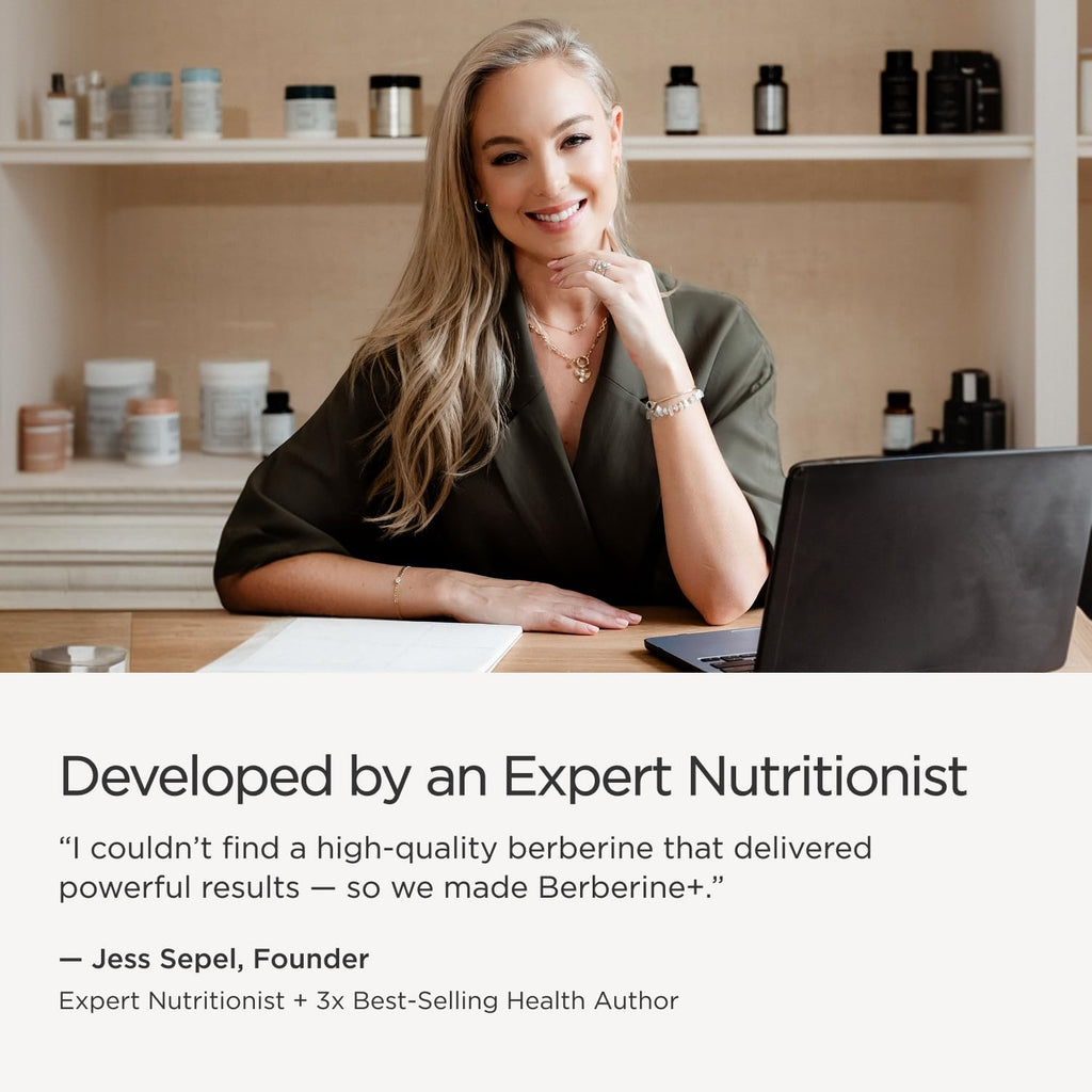 JSHealth Berberine Supplement with Berbevis for Metabolic Health Support. Higher Strength for Blood Sugar Already in the Normal Range and Body Composition. By Nutritionist Jessica Sepel (60 Capsules)