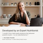 JSHealth Berberine Supplement with Berbevis for Metabolic Health Support. Higher Strength for Blood Sugar Already in the Normal Range and Body Composition. By Nutritionist Jessica Sepel (60 Capsules)