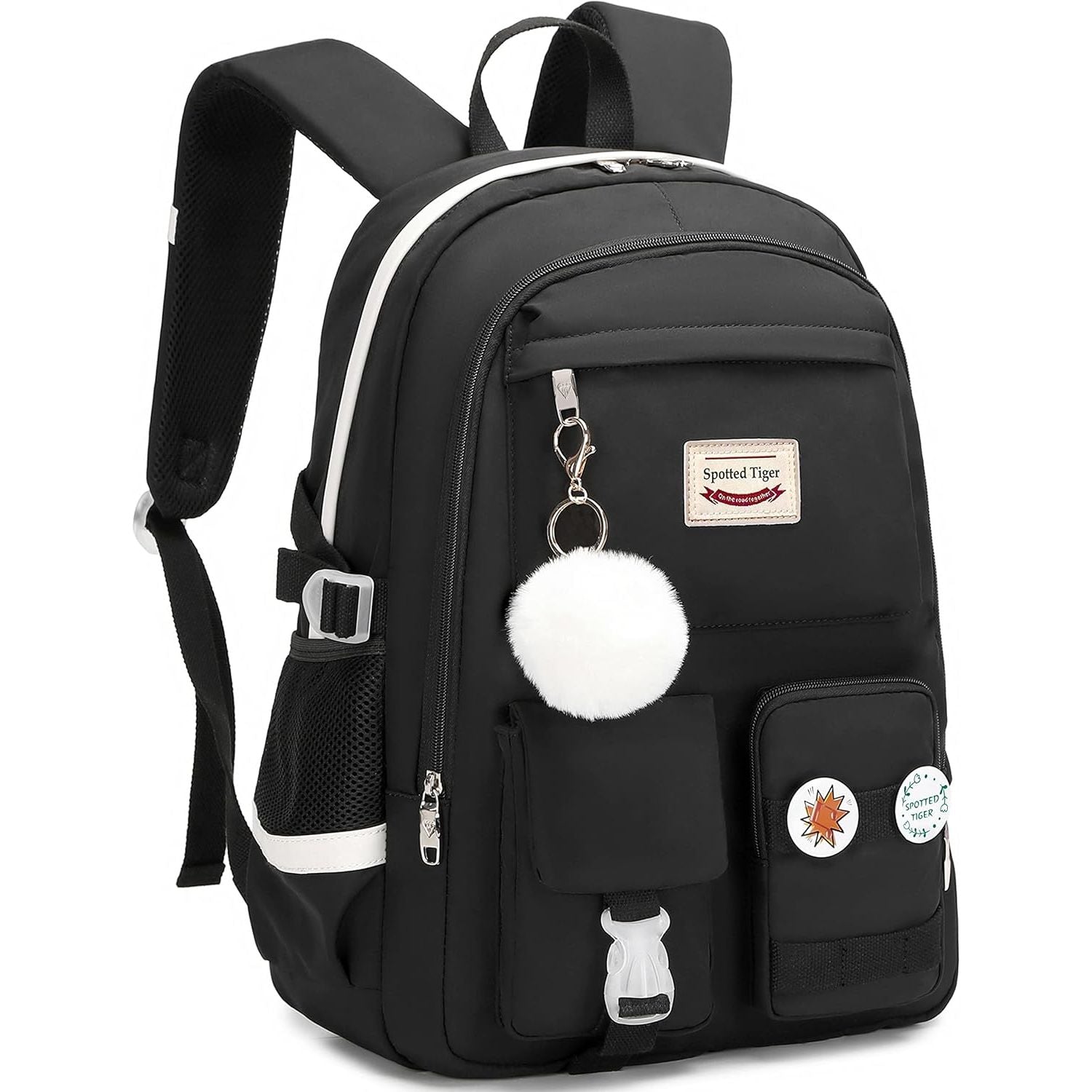 Buy now Spotted Tiger Girls Backpack Aesthetic Backpack for Teen Girl Cute School Bag Bookbag Anime School Backpacks for Girls (Black) at indiglob india