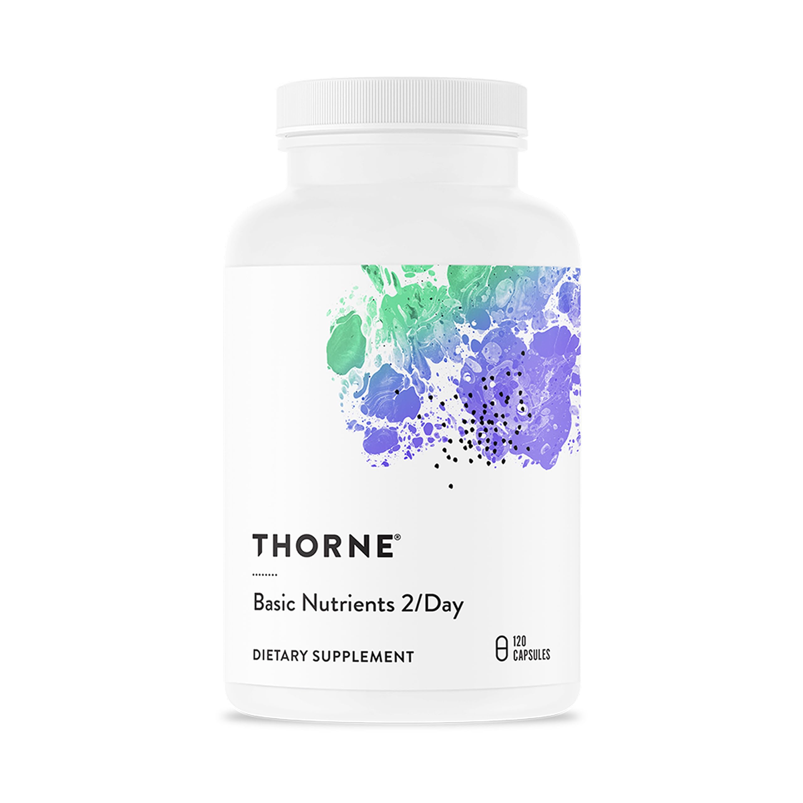 THORNE Basic Nutrients 2/Day, Vitamin & Mineral Formula, 60 Capsules | Comprehensive Daily Multi-Vitamin with Optimal Bioavailability, Gluten, Dairy & Soy-Free, NSF Contents Certified