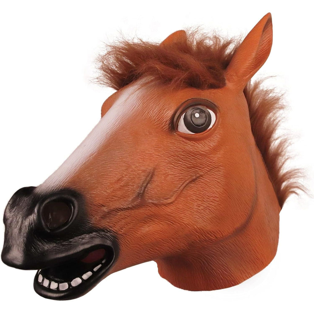 Buy now MOLEZU Horse Head Mask for Adult, Brown Horse Head Latex Animal Mask, Novelty Halloween Costume for Masquerade Party. at indiglob india