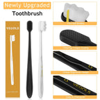 Buy now Adult Extra Soft Toothbrush with 20000 Soft Bristles, (Pack of 6) Micro Nano Manual Toothbrushes for Protect Sensitive Gums, Black/White at indiglob india