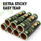 10 Inch Lint Roller Refills, 6 Rolls 300 Sheets Large Lint Rollers for Pet Hair Extra Sticky, Easily Remove Carpets, Clothes, Couch and Curtains Dust (Not Include Lint Roller Handle)