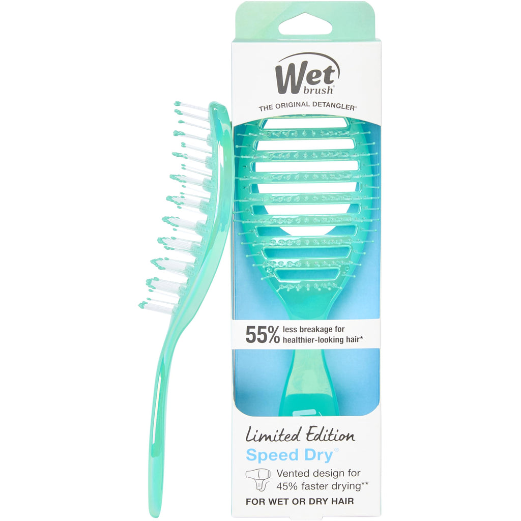 Buy now Wet Brush Speed Dry Hair Brush - Stripes (Color Wash) - Vented Design and Ultra Soft HeatFlex Bristles Are Blow Dry Safe With Ergonomic Handle Manages Tangle and Uncontrollable Hair - Pain-Free at indiglob india