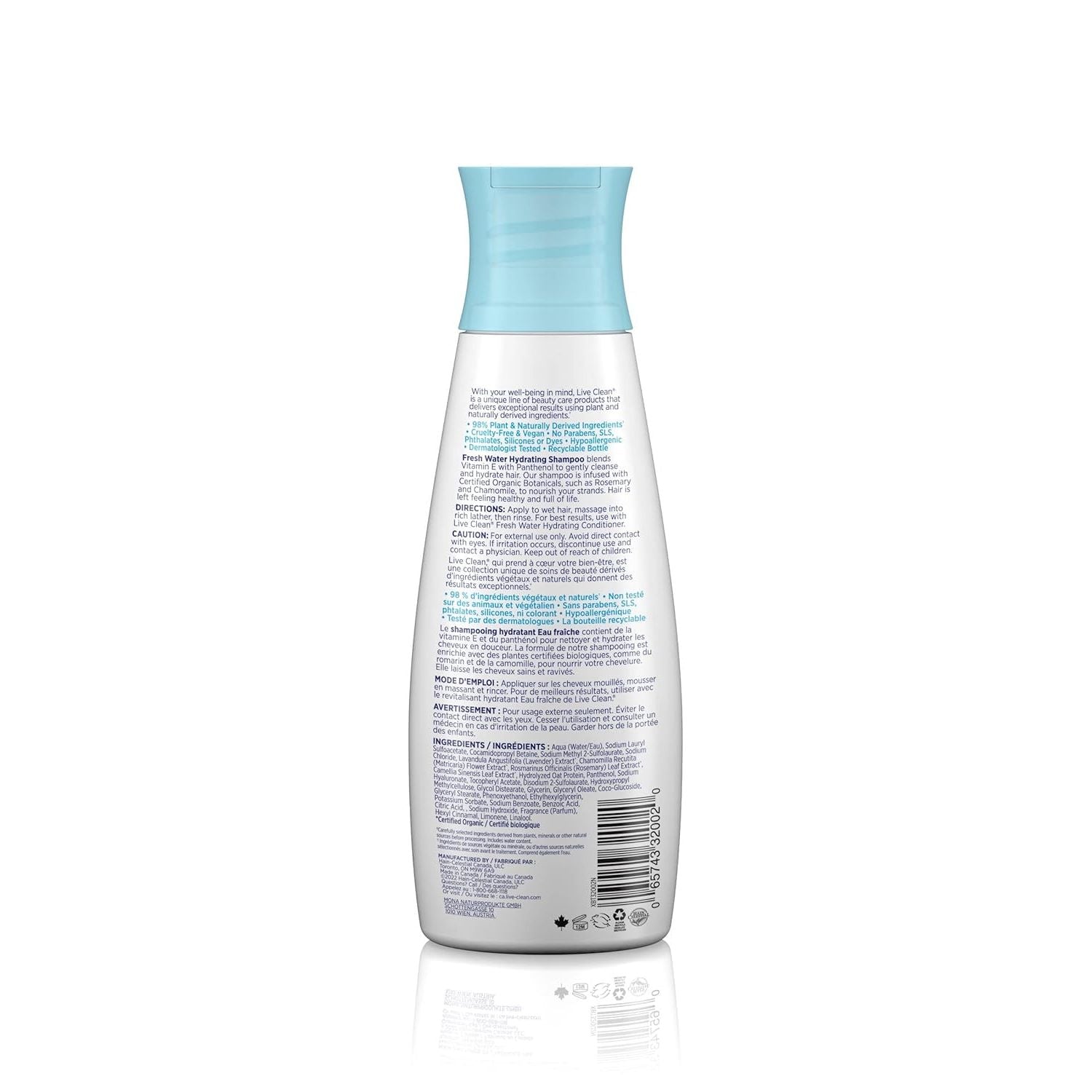 Buy now Live Clean Shampoo, Hydrating Fresh Water, 12 Oz at indiglob india
