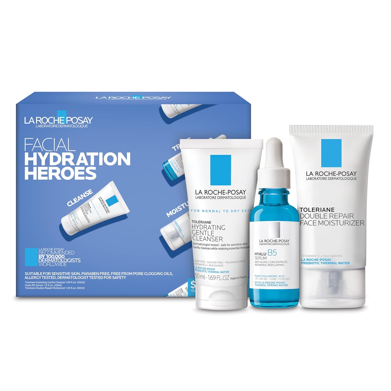 Buy now La Roche-Posay Toleriane Double Repair Face Moisturizer, Daily Moisturizer Face Cream with Ceramide & Niacinamide for All Skin Types, Immediate Comfort & Long Lasting Hydration, Fragrance Free Hydration Heros at indiglob india