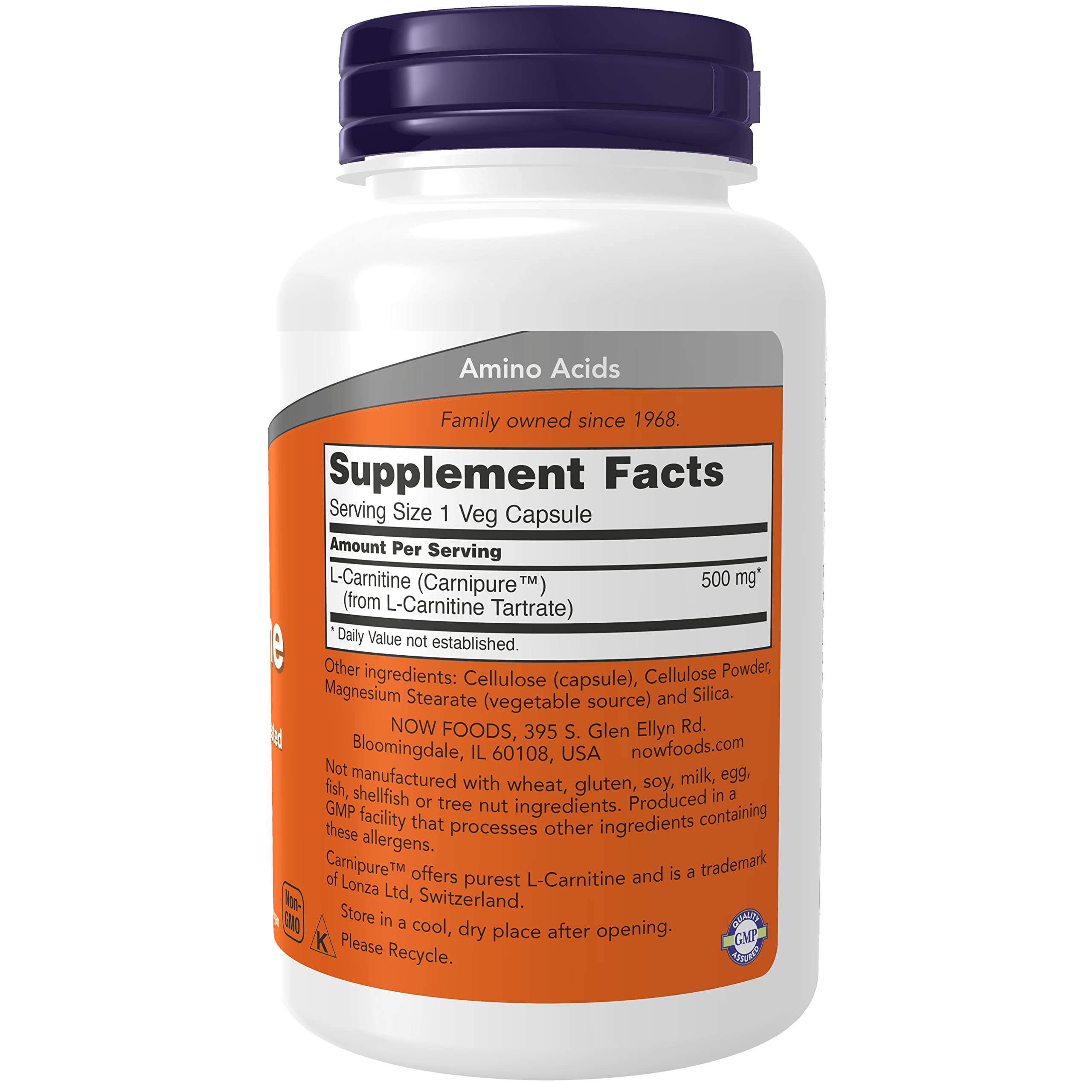 Buy now Now Foods L-Carnitine 500 mg 180 Capsules at indiglob india