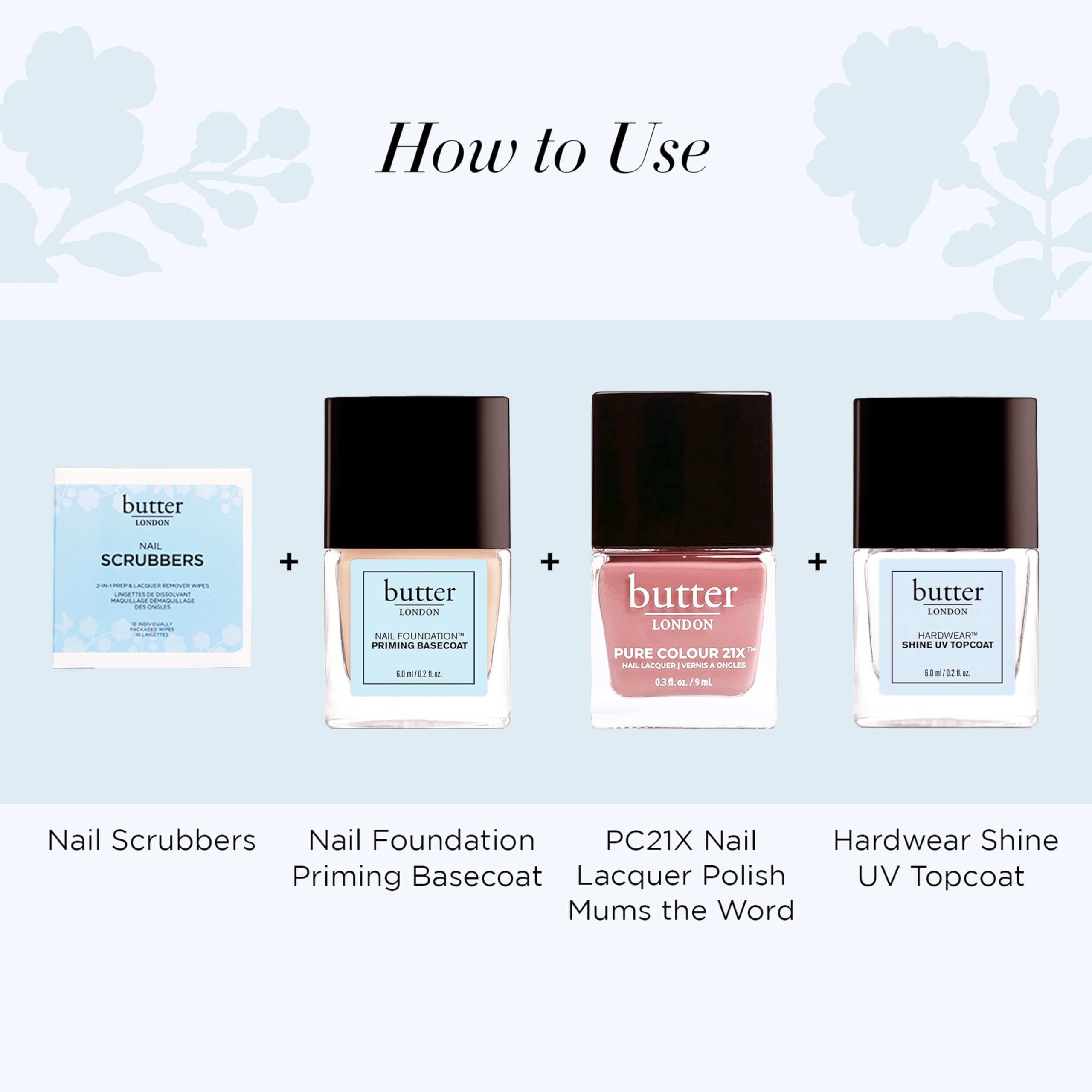 butter LONDON Pre-Soaked Nail Polish Remover Pads, Nail Scrubbers - 2-in-1 Prep & Lacquer Remover Nail Wipes - Gel Fingernail Polish Remover - Cruelty-Free, Paraben-Free, & Gluten-Free
