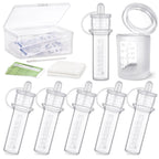 Buy now haakaa Colostrum Collector Kit Breast Milk Collector with Cotton Cloth Wipe and Storage Case, Ready-to-Use, Reusable, 4ml/6pcs at indiglob india
