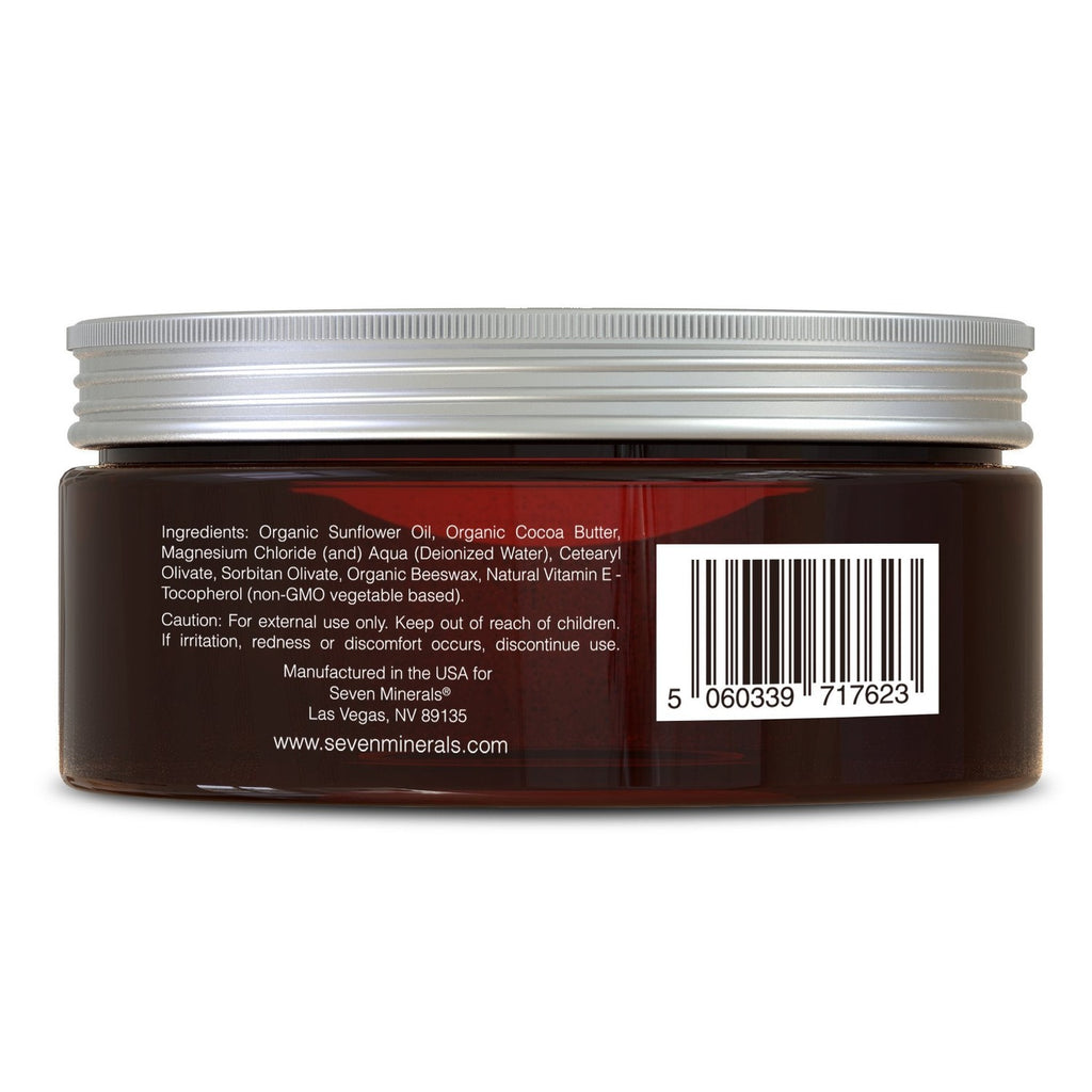 Buy now Seven Minerals, Natural Magnesium Cream for Pain Calm, Leg Cramps, Sleep & Muscle Soreness With Moisturizing Organic Cocoa Butter & Vitamin E - No Harmful Ingredients USA Made Safe for Kids (8 fl oz) at indiglob india