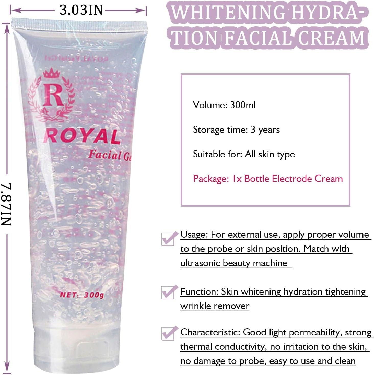Buy now Gel for Use with HomeHere Frequency Facial Machine (Pack of 1) at indiglob india