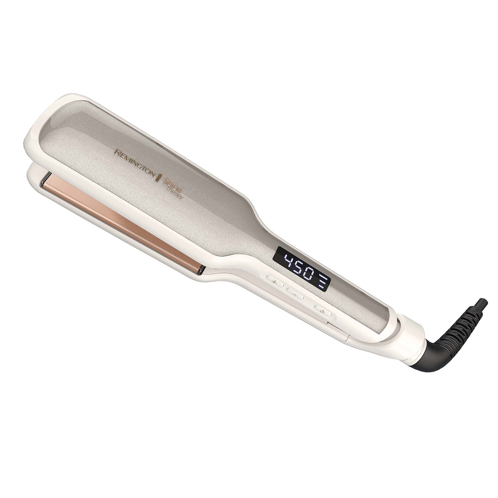 Remington Shine Therapy 1 Inch Hair Straightener, Argan Oil & Keratin | Keratin ceramic plates deliver smooth results; this flat iron reduces frizz for ideal hair styling.