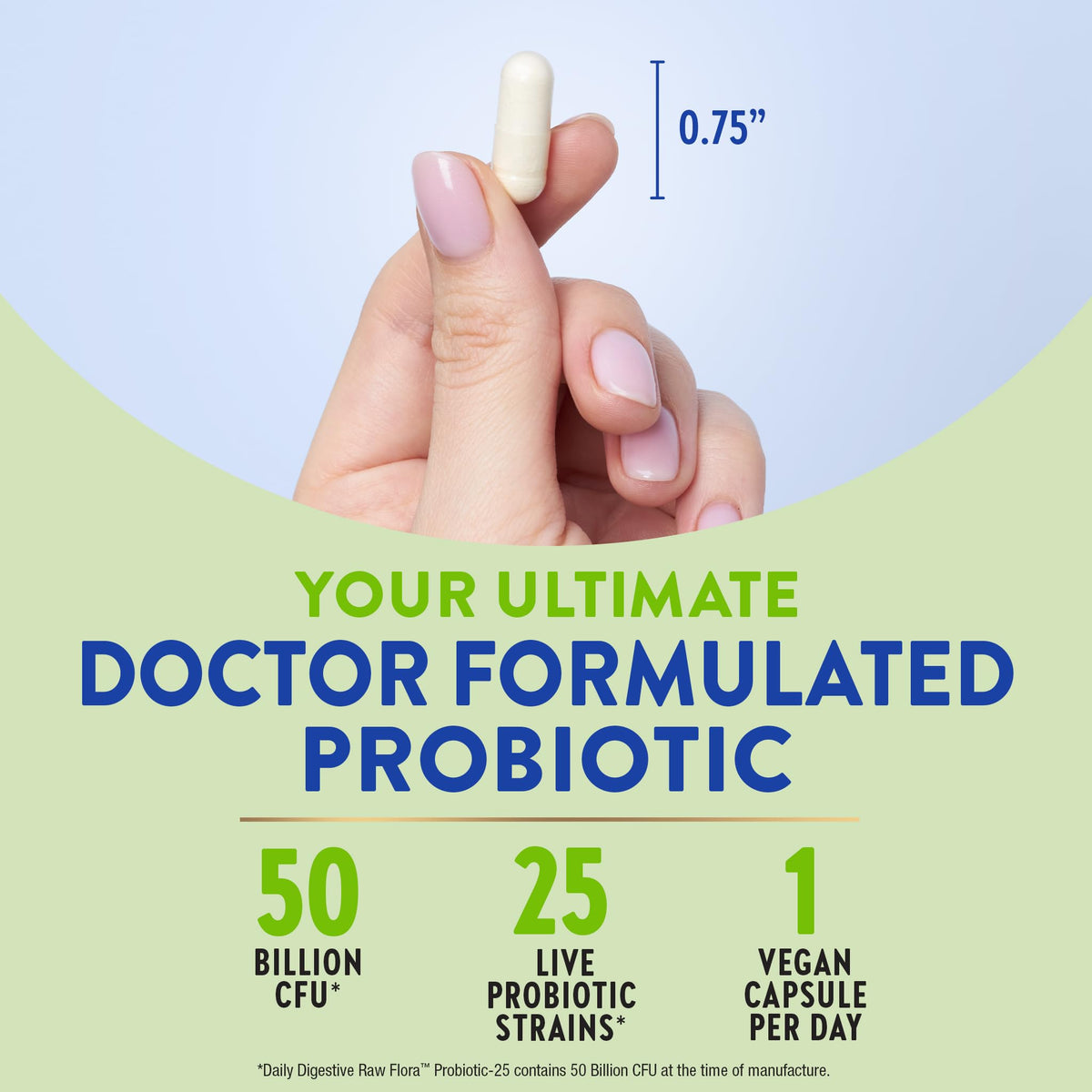 Raw Flora Probiotics with Prebiotics | 50 Billion CFU