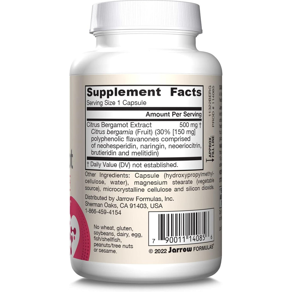 Buy now Jarrow Formulas Citrus Bergamot 500 mg - 60 Servings (Veggie Caps) - Antioxidant Support for Cardiovascular & Metabolic Health - Dietary Supplement - Gluten Free - Use QH-Absorb at indiglob india