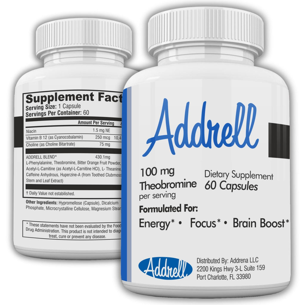 Addrell Energy Stimulant Pills- Natural Brain Alternative Adults