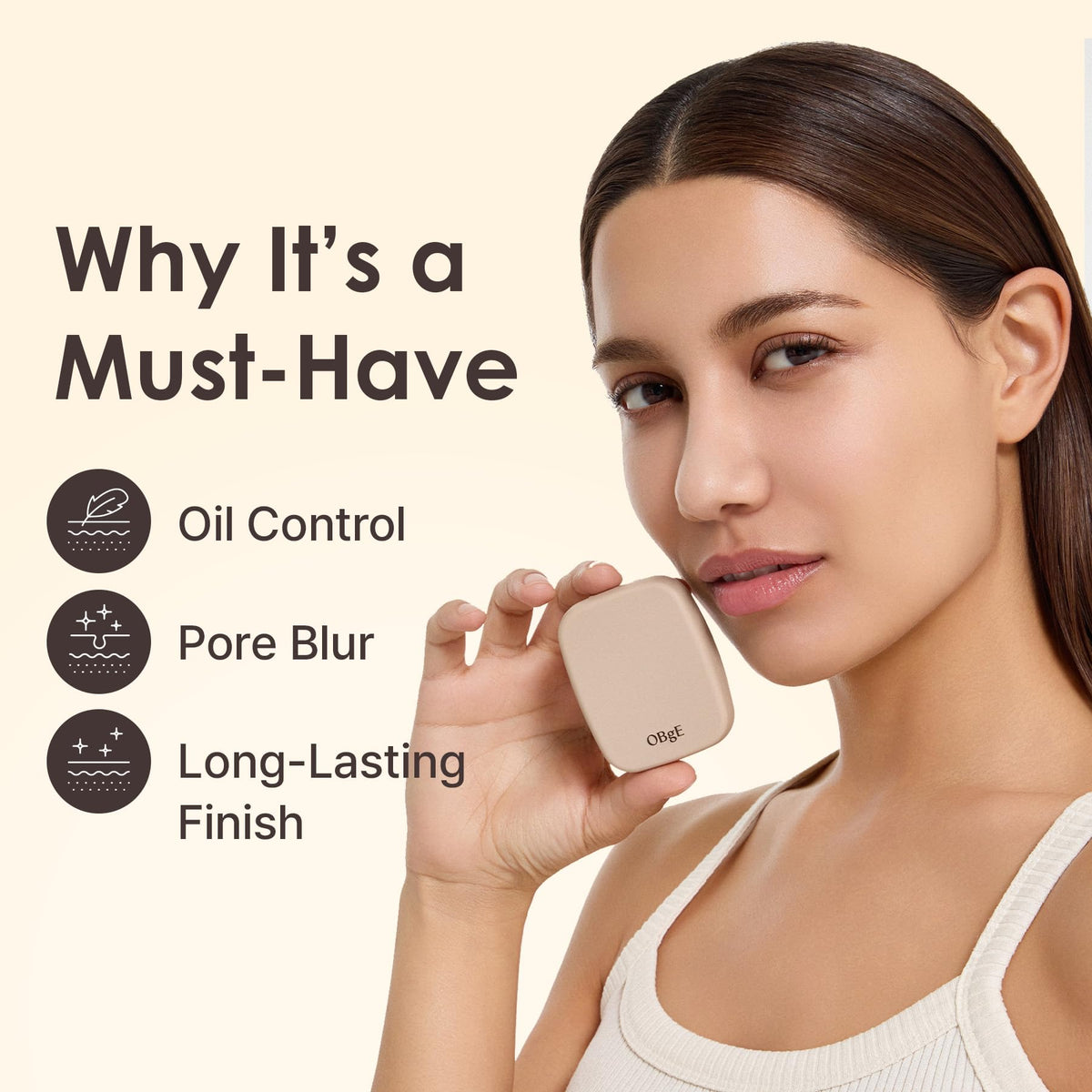OBgE Oil Control Finisher - Bouncy Jelly Texture Sebum Control Powder, Matte Finish Face Powder for Oily Skin, Instant Pore Blur & Shine Control, Translucent Setting Powder, No Fallout, 0.17 oz