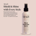 Buy now Kitsch Heat Protection Spray for Hair â€“ Heat Protectant for Hair with Argan Oil â€“ Styling Hair Spray for Frizz Control, Shine & Damage Protection â€“ Protects Strands | Ideal Gifts for Women â€“ 6.8oz at indiglob india