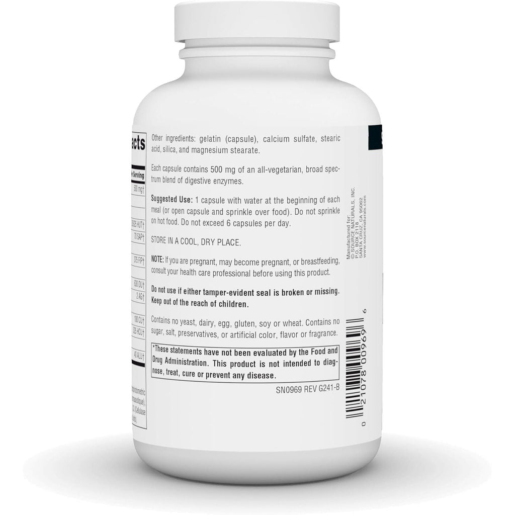 Buy now Source Naturals Essential Enzymes 500mg Bio-Aligned Multiple Enzyme Supplement Herbal Defense for Digestion, Gas, Constipation & Bloating Relief - Supports Immune System - 240 Capsules at indiglob india