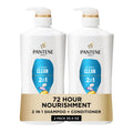 Pantene 2-in-1 Shampoo & Conditioner, Classic Clean - Pro-V Nutrients for Dry, Color-Treated Hair, Healthy Looking Hair Every Wash, Antioxidant-Rich, 27.7 Oz Each, 2-Pack + Rescue Shot (0.5 Oz)