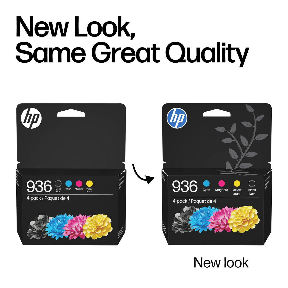 HP 936 Black, Cyan, Magenta, Yellow Ink Cartridges (4-Pack) | Works with OfficeJet 9120, Pro 9110, 9120, 9130, Wide Format 9730 | Eligible for Instant Ink | 6C3Z5LN