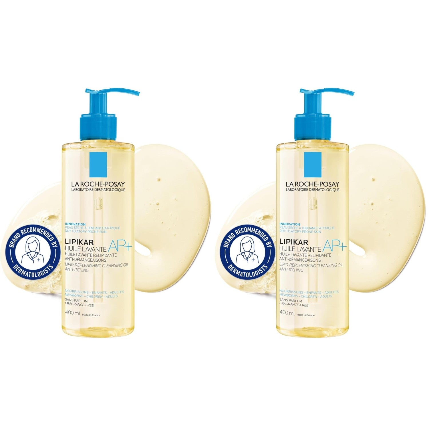 La Roche-Posay Lipikar AP+ Gentle Foaming Cleansing Oil, Gentle Oil Cleanser for Face and Body Formulated with Niacinamide, Long-Lasting 24-hour Hydration, Fragrance-Free & Soap Free