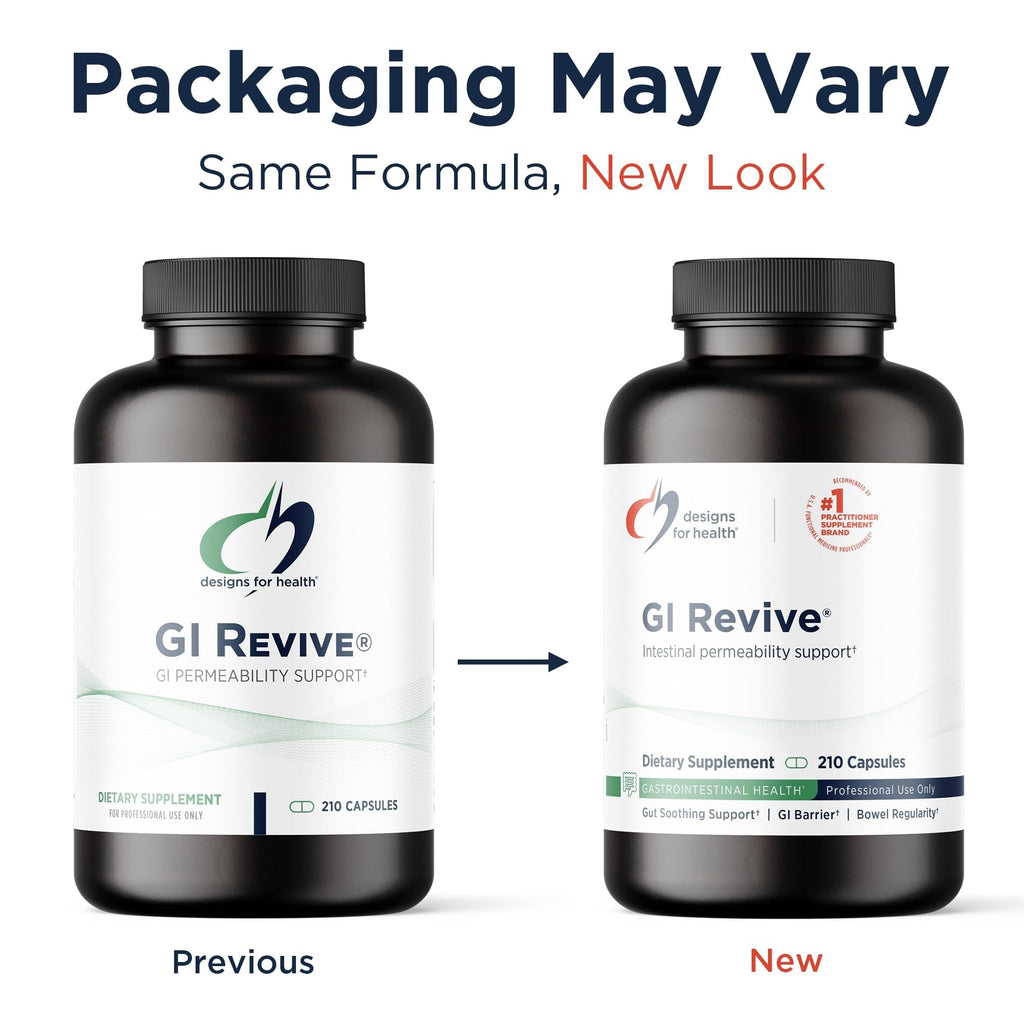 Designs for Health GI Revive, Slippery Elm Gut Health Support, 210 Capsules