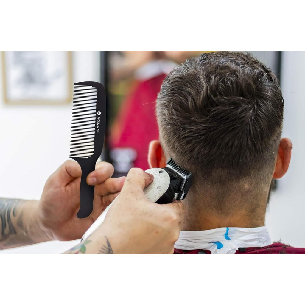 Buy now HYOUJIN 901 Black Carbon Flat Top Clipper Comb 230â„ƒ Heat Resistant Hair Cutting Combs Great for Clipper-cuts and Flattops at indiglob india