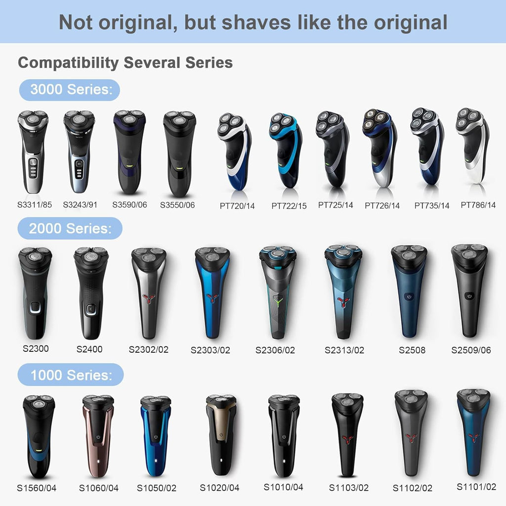 SH30 Replacement Heads for Philips Norelco Shaver Series 1000, 2000, 3000 | 3 PCS/Pack, Compatible with philips norelco shaver series 3600, 2400, 2600, Easy cut and replace