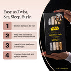 Buy now Kitsch x Star Wars Satin Heatless Hair Curler â€“ Soft Hair Curlers to Sleep In for Heatless Curls Overnight â€“ Overnight Blowout Rods for Women â€“ Hair Styling Tools â€“ Light Side vs Dark Side, 6pc Set at indiglob india