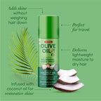 ORS Olive Oil Nourishing Sheen Spray with Coconut Oil for Restorative Shine 2 Ounces - Travel Size