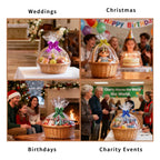 7 Pack Extra Large Cellophane Bags, 40x50" Cellophane Bags for Gift Baskets