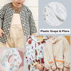 460 Sets 24-Colors Plastic Snap Buttons with Pliers for Fabric Sewing, 12mm